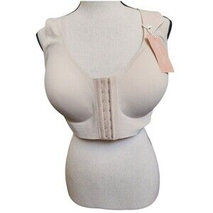 Lunahug Nude Bra Size 2XL NWT Front Closure Seamless Back Shaping